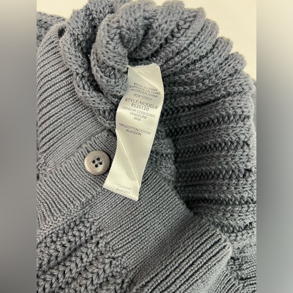 Amalfi Open Stitch Cotton Cardigan, color gray - Picture 7 of 12